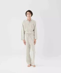 Tekla Poplin Sleep Pants - Hopper Stripes