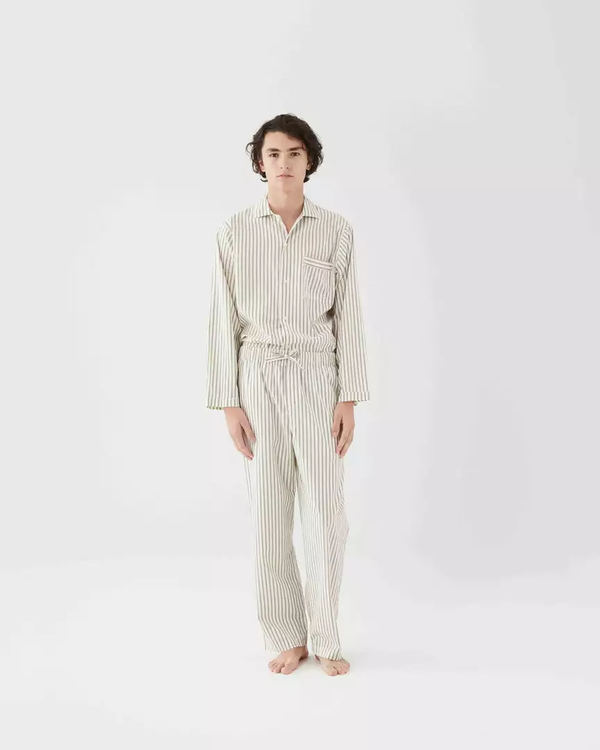 Tekla Fashion Jewellery Poplin Sleep Shirt - Hopper Stripes 1 Tekla Fashion Jewellery Poplin Sleep Shirt - Hopper Stripes