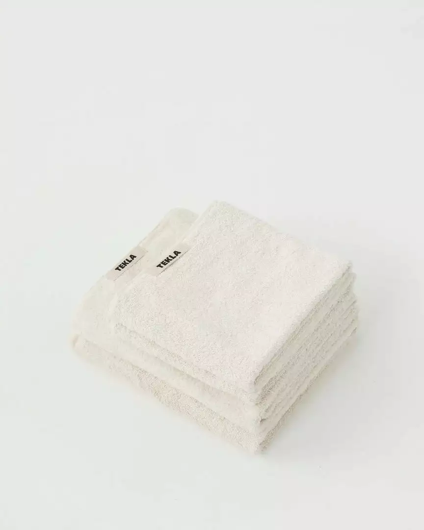 Tekla Organic Cotton Towels - Ivory 2 Tekla Organic Cotton Towels - Ivory