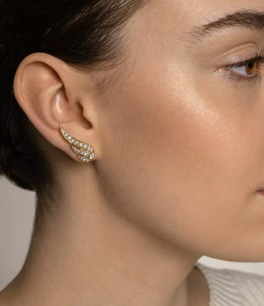 Jessica McCormack Mini Wing Of Desire Diamond Earrings 2 Jessica McCormack Mini Wing Of Desire Diamond Earrings