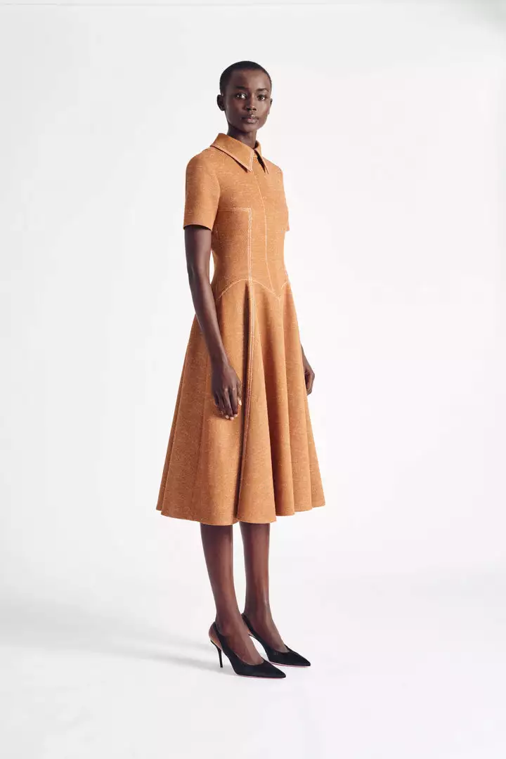 Emilia Wickstead Fashion Jewellery Jody Dress - Hazelnut 2 Emilia Wickstead Fashion Jewellery Jody Dress - Hazelnut