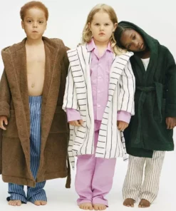 Tekla Towels & Bathroom Linen Kids Hooded Bathrobe - Kodiak Brown 9 Tekla Towels & Bathroom Linen Kids Hooded Bathrobe - Kodiak Brown