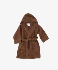 Tekla Towels & Bathroom Linen Kids Hooded Bathrobe - Kodiak Brown
