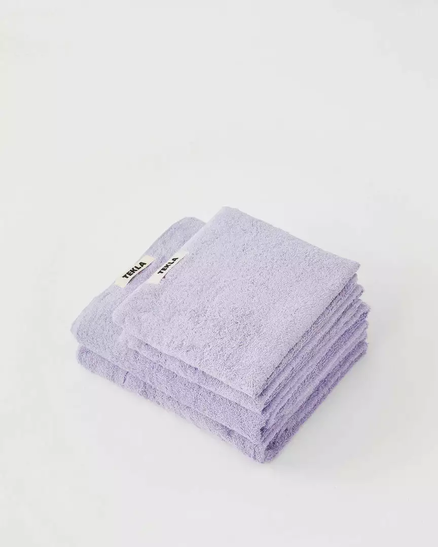 Tekla Home Living Organic Cotton Towels - Lavender 3 Tekla Home Living Organic Cotton Towels - Lavender