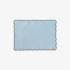Chiarastella Cattana Lido Rectangular Coated Placemat - Light Blue And Black Home Living