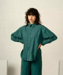Penny Sage Fashion Jewellery Maryse Shirt - Bottle Poplin