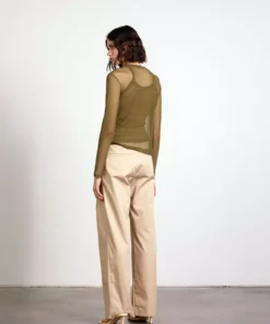 Wynn Hamlyn Silk Mesh Top Set - Khaki Fashion Jewellery