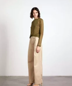 Wynn Hamlyn Silk Mesh Top Set - Khaki Fashion Jewellery